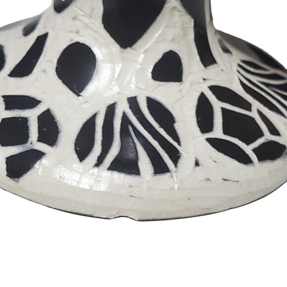 Earthbound Trading Co Ceramic Swirl Candlestick Elephant Lion Paw Made In Kenya - Picture 8 of 10